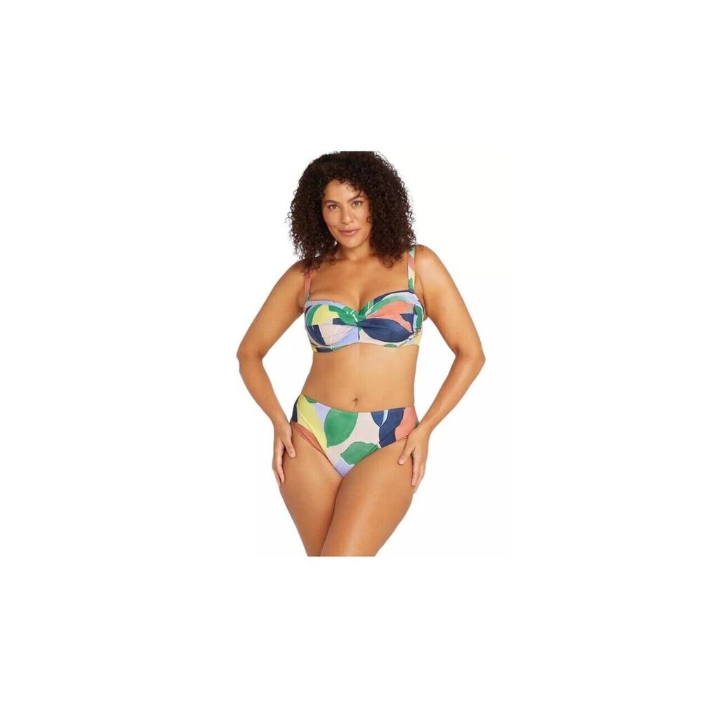 NWT! Artesands L'Avana Multi Botticelli Bandeau Bikini Top Size 12 (MSRP $109)